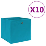 vidaXL Opbergboxen 4 st 28x28x28 cm nonwoven stof zwart
