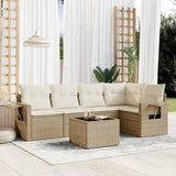 vidaXL 5-piece Lounge Set with Cushions Poly Rattan Black