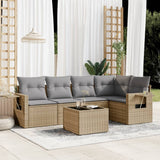 vidaXL 5-piece Lounge Set with Cushions Poly Rattan Black