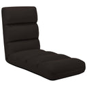 vidaXL Folding Floor Chair Artificial Leather Black