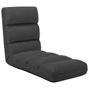 vidaXL Folding Floor Chair Artificial Leather Black