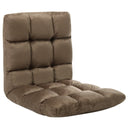 vidaXL Foldable Floor Chair Microfiber Taupe