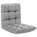 vidaXL Foldable Floor Chair Microfiber Taupe