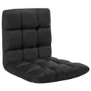 vidaXL Foldable Floor Chair Microfiber Taupe