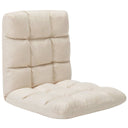 vidaXL Foldable Floor Chair Microfiber Taupe