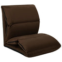 vidaXL Foldable Floor Chair Microfiber Brown