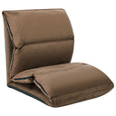 vidaXL Foldable Floor Chair Microfiber Brown