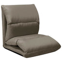 vidaXL Foldable Floor Chair Microfiber Brown
