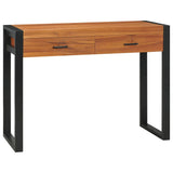 vidaXL Desk with 2 drawers 100x40x75 cm solid teak wood