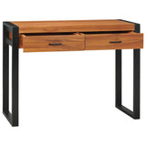 vidaXL Desk with 2 drawers 100x40x75 cm solid teak wood