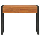 vidaXL Desk with 2 drawers 100x40x75 cm solid teak wood