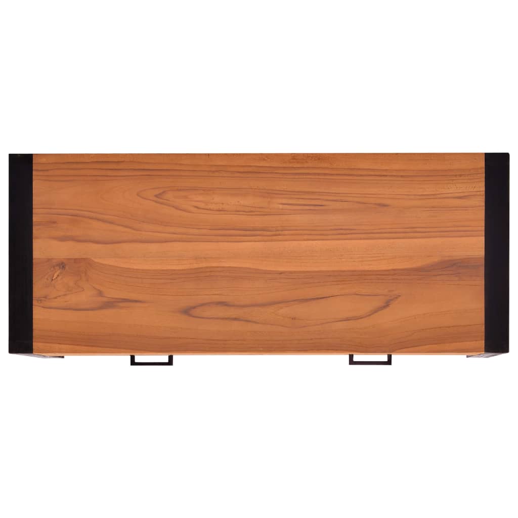 vidaXL Desk with 2 drawers 100x40x75 cm solid teak wood
