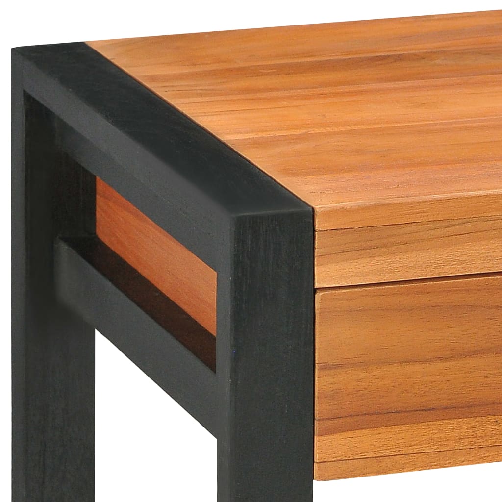vidaXL Desk with 2 drawers 100x40x75 cm solid teak wood