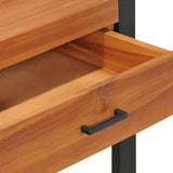 vidaXL Desk with 2 drawers 100x40x75 cm solid teak wood