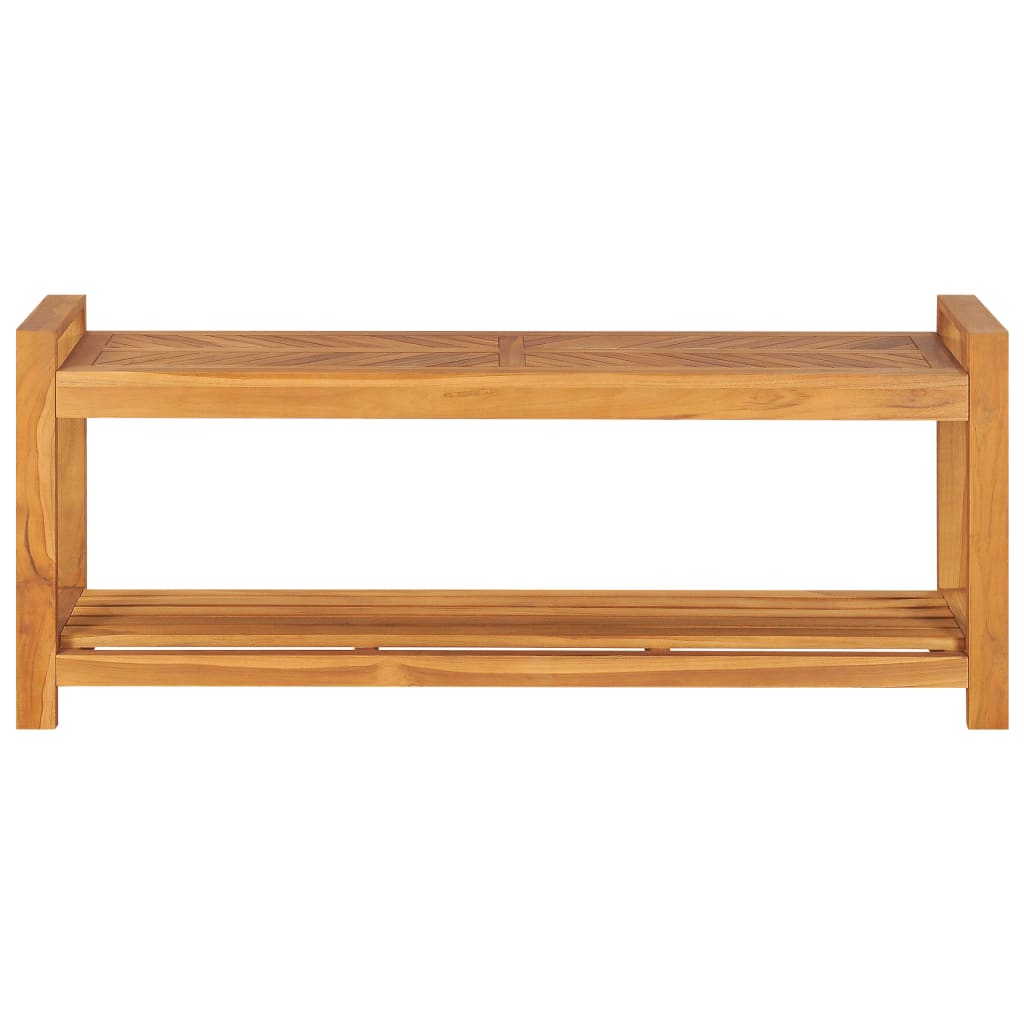 vidaXL Bank met opslag Bruin 160 x 30 x 50 cm Massief teakhout