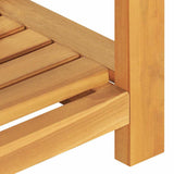 vidaXL Bank met opslag Bruin 160 x 30 x 50 cm Massief teakhout
