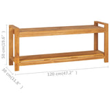 vidaXL Bank met opslag Bruin 160 x 30 x 50 cm Massief teakhout