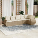vidaXL 6-piece Lounge Set with Cushions Poly Rattan Black