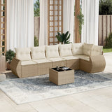 vidaXL 6-piece Lounge Set with Cushions Poly Rattan Black