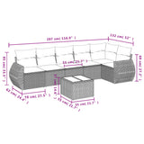 vidaXL 6-piece Lounge Set with Cushions Poly Rattan Black