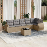 vidaXL 6-piece Lounge Set with Cushions Poly Rattan Black