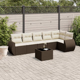 vidaXL 6-piece Lounge Set with Cushions Poly Rattan Black