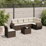 vidaXL 6-Piece Lounge Set with Cushions Poly Rattan Black