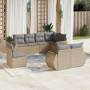 vidaXL 8-piece Lounge Set with Cushions Poly Rattan Black