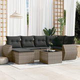 vidaXL 6-Piece Lounge Set with Cushions Poly Rattan Black