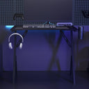 vidaXL Bureau de jeu avec pot en Y 90x60x75 cm noir