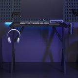 vidaXL Gamingbureau met Y-vormige poten 90x60x75 cm zwart