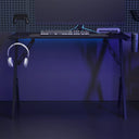 vidaXL Bureau de jeu avec pot en Y 90x60x75 cm noir