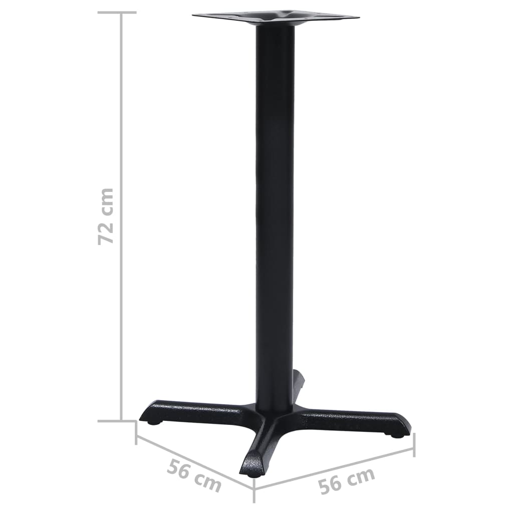 vidaXL Bistrotafelpoot 56x56x72 cm gietijzer zwart