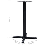 vidaXL Bistrotafelpoot 56x56x72 cm gietijzer zwart