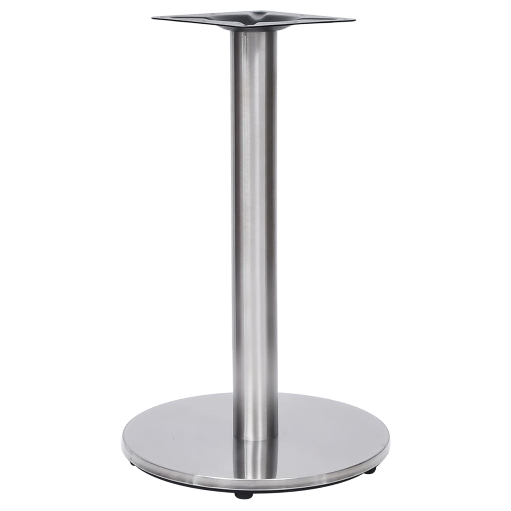 vidaXL Bistrotafelpoot Ø45x72 cm roestvrij staal zilverkleurig