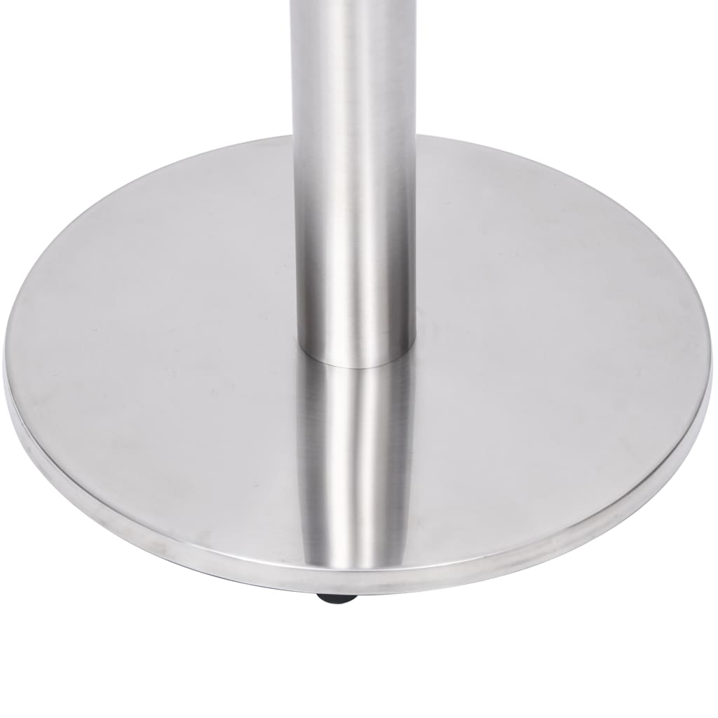 vidaXL Bistrotafelpoot Ø45x72 cm roestvrij staal zilverkleurig