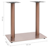 vidaXL Bistro Table Leg 70x40x72 cm Stainless Steel Brass-Colored