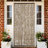 vidaXL Vliegengordijn 90x220 cm chenille beige en lichtbruin