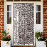 vidaXL Vliegengordijn 90x220 cm chenille beige en lichtbruin