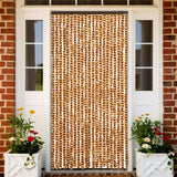 vidaXL Vliegengordijn 90x220 cm chenille beige en lichtbruin