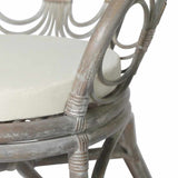 vidaXL Dining Chair with Cushion Natural Rattan and Linen