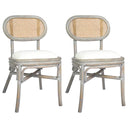vidaXL Dining Chairs 2 pcs linen grey