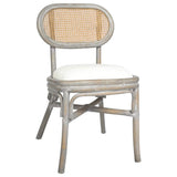 vidaXL Dining Chairs 2 pcs linen grey