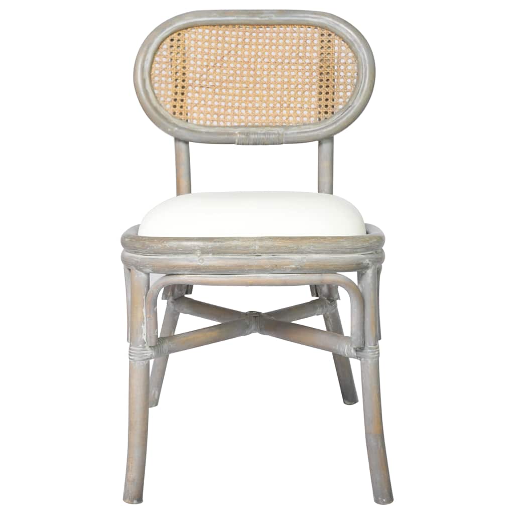vidaXL Dining Chairs 2 pcs linen grey