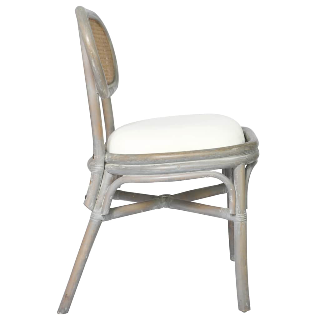 vidaXL Dining Chairs 2 pcs linen grey