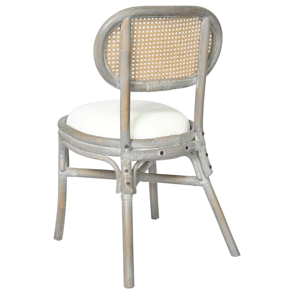 vidaXL Dining Chairs 2 pcs linen grey