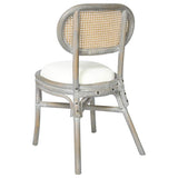 vidaXL Dining Chairs 2 pcs linen grey