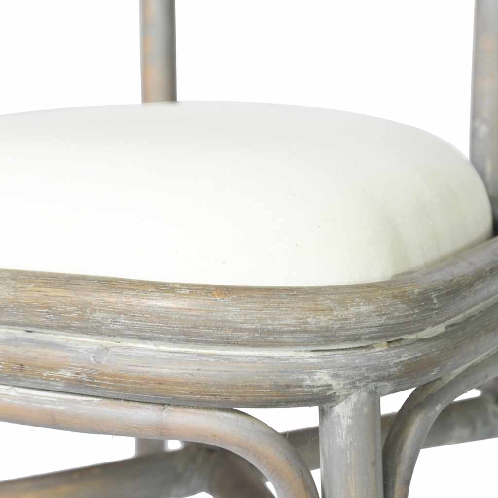 vidaXL Dining Chairs 2 pcs linen grey