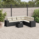 vidaXL 6-piece Lounge Set with Cushions Poly Rattan Black