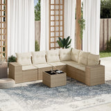 vidaXL 6-piece Lounge Set with Cushions Poly Rattan Black